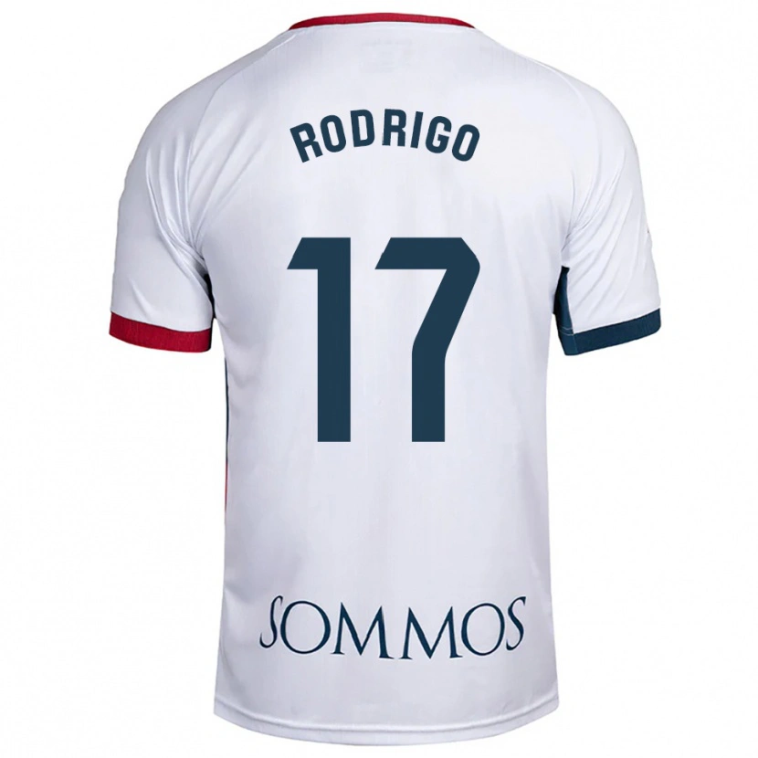 Danxen Heren Aron Rodrigo #17 Wit Rood Uitshirt Uittenue 2025/26 T-Shirt