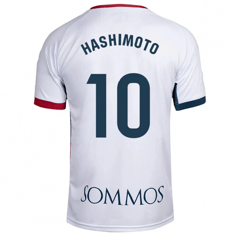 Danxen Heren Kento Hashimoto #10 Wit Rood Uitshirt Uittenue 2025/26 T-Shirt