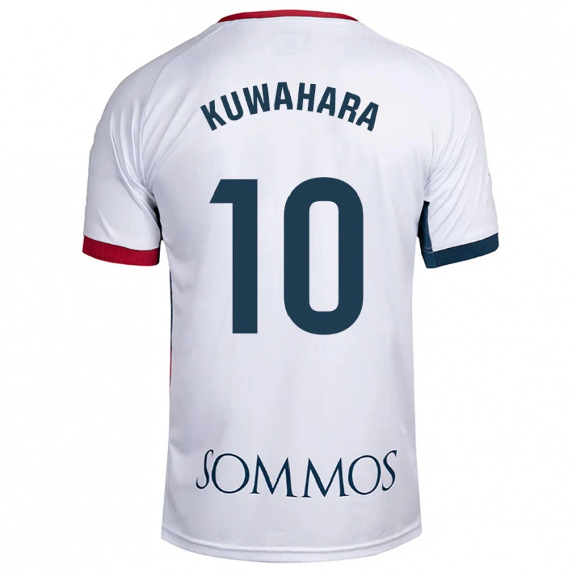 Danxen Heren Akane Kuwahara #10 Wit Rood Uitshirt Uittenue 2025/26 T-Shirt