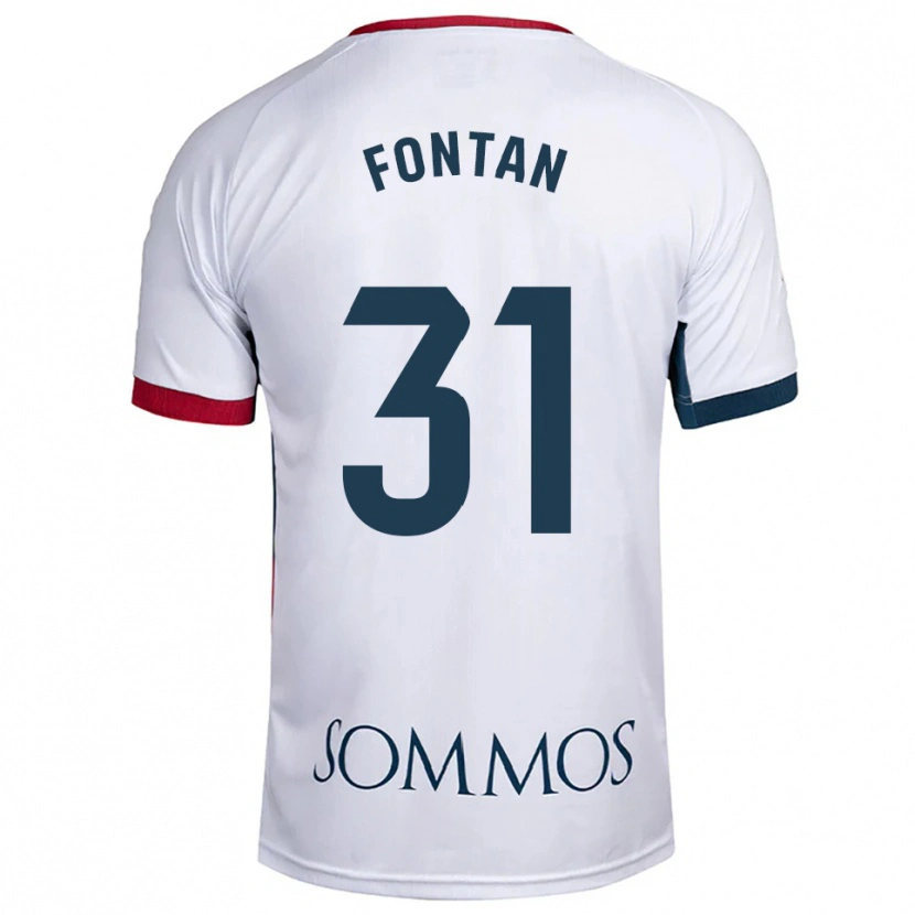 Danxen Heren Nico Fontán #31 Wit Rood Uitshirt Uittenue 2025/26 T-Shirt