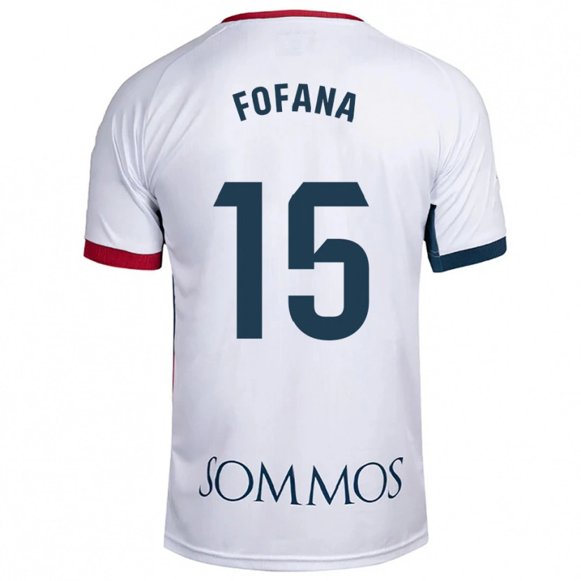 Danxen Heren Fadia Fofana #15 Wit Rood Uitshirt Uittenue 2025/26 T-Shirt