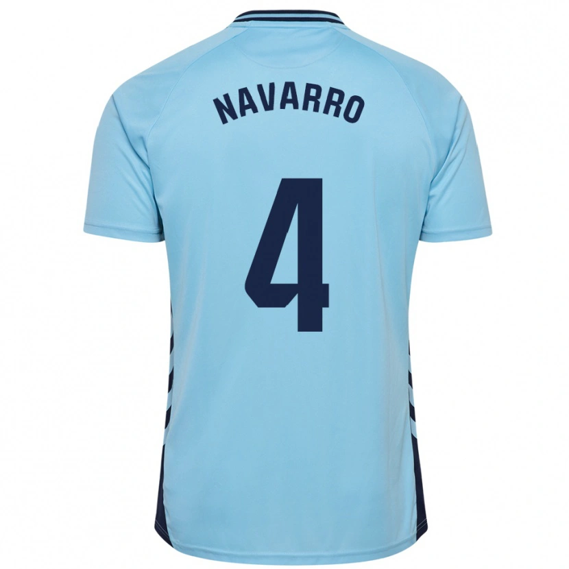 Danxen Heren Carlos Navarro #4 Hemelsblauw Uitshirt Uittenue 2025/26 T-Shirt