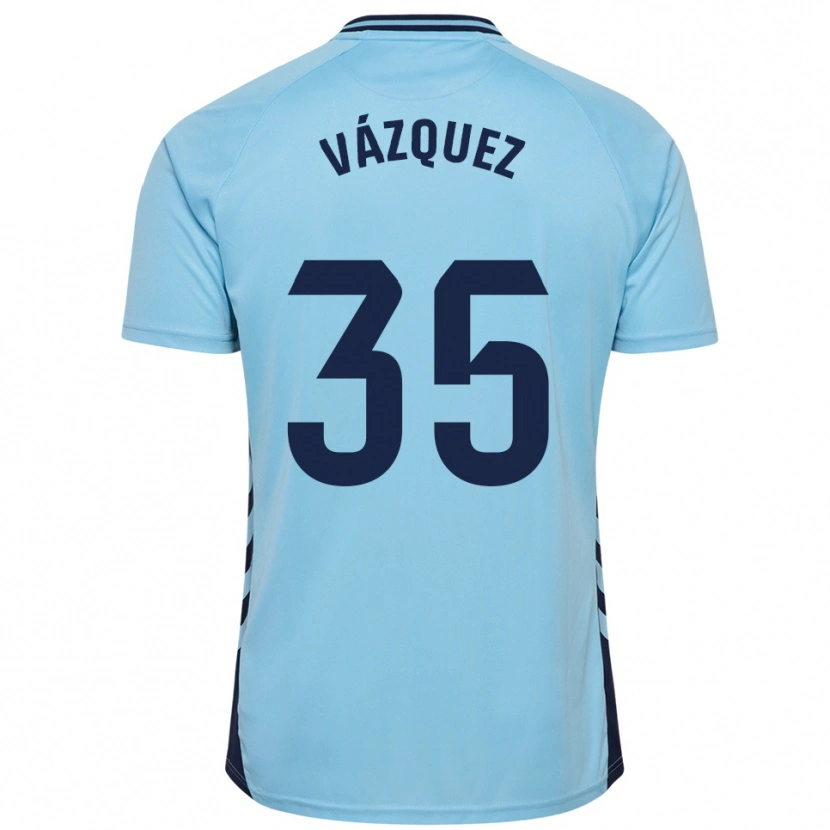 Danxen Heren Adrián Vázquez #35 Hemelsblauw Uitshirt Uittenue 2025/26 T-Shirt