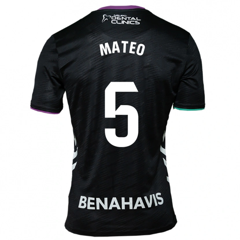 Danxen Heren Ángel Mateo #5 Zwart Paars Groen Uitshirt Uittenue 2025/26 T-Shirt