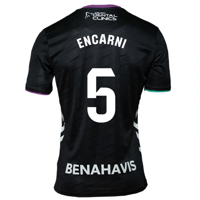 Danxen Heren Encarni Carneros #5 Zwart Paars Groen Uitshirt Uittenue 2025/26 T-Shirt