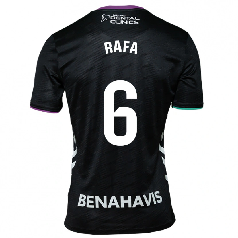 Danxen Heren Rafa Rodríguez #6 Zwart Paars Groen Uitshirt Uittenue 2025/26 T-Shirt