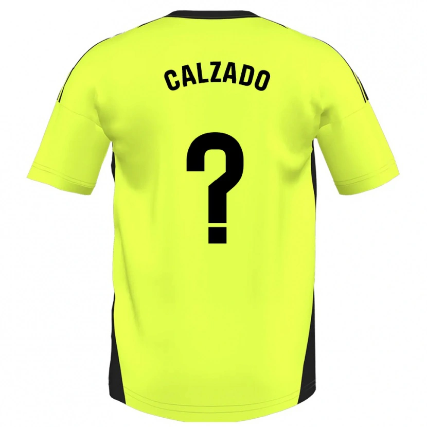 Danxen Heren Joaquín Calzado #0 Fluorescerend Geel Uitshirt Uittenue 2025/26 T-Shirt