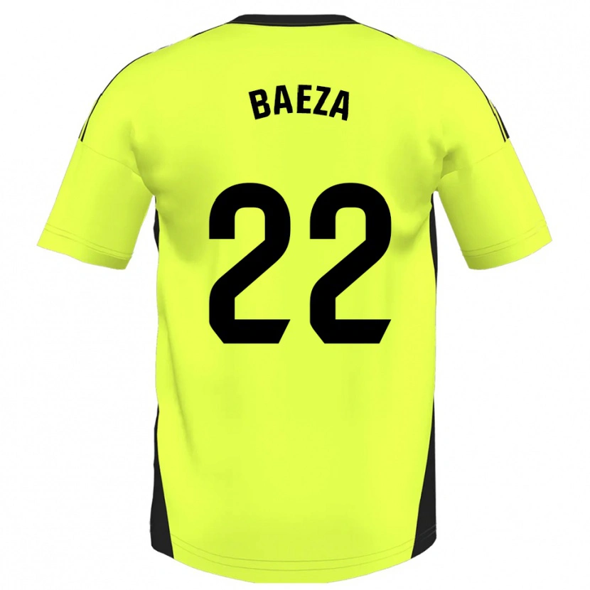 Danxen Heren Miguel Baeza #22 Fluorescerend Geel Uitshirt Uittenue 2025/26 T-Shirt
