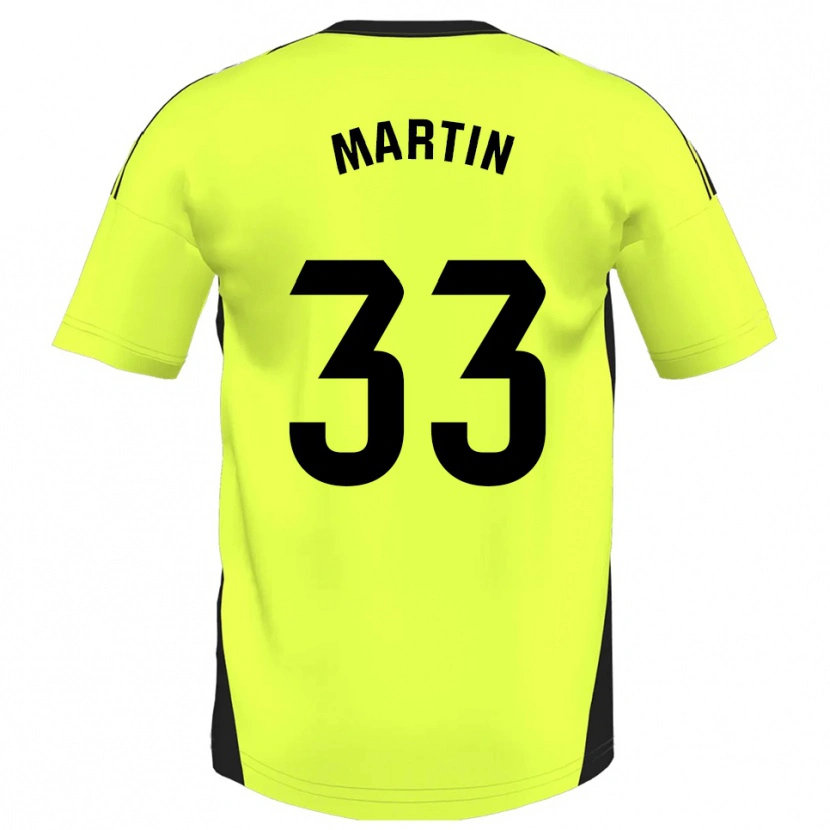 Danxen Heren Aarón Martin #33 Fluorescerend Geel Uitshirt Uittenue 2025/26 T-Shirt