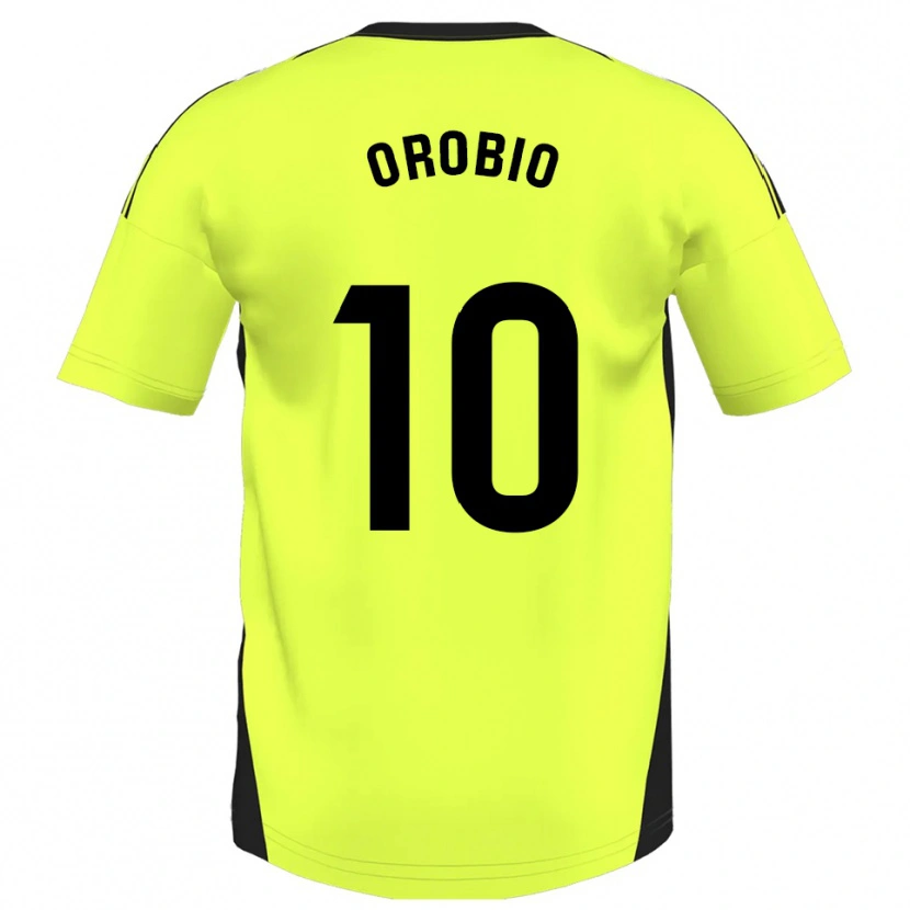 Danxen Heren Ekhiotz Orobio #10 Fluorescerend Geel Uitshirt Uittenue 2025/26 T-Shirt