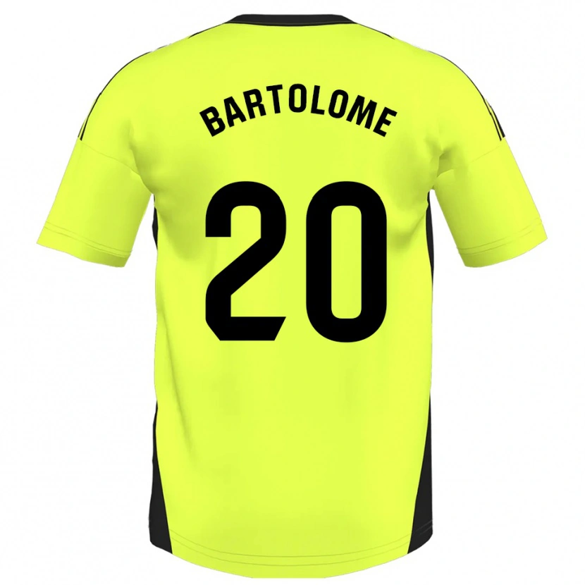 Danxen Heren Diego Bartolomé #20 Fluorescerend Geel Uitshirt Uittenue 2025/26 T-Shirt