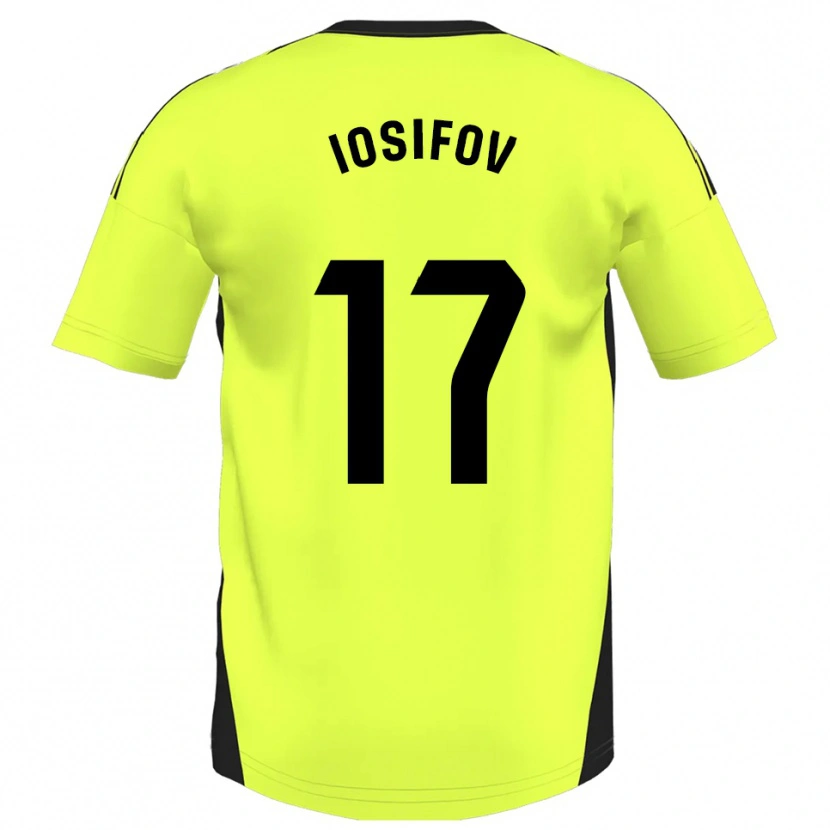 Danxen Heren Nikita Iosifov #17 Fluorescerend Geel Uitshirt Uittenue 2025/26 T-Shirt