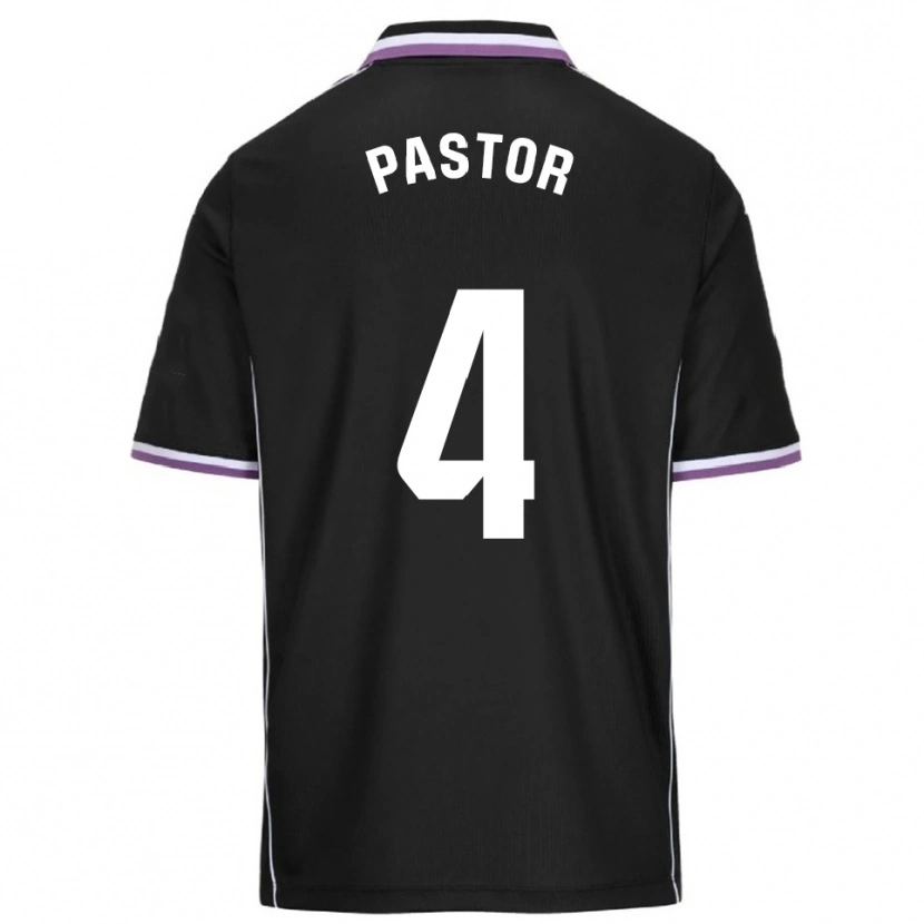 Danxen Heren Alba Pastor Rodríguez #4 Paars Zwart Uitshirt Uittenue 2025/26 T-Shirt