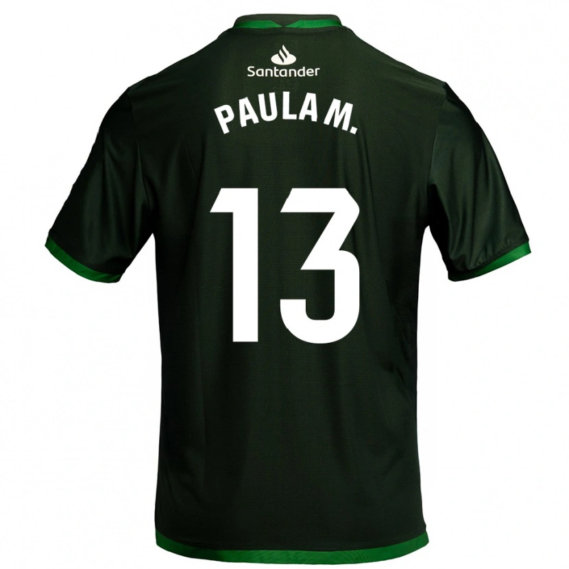 Danxen Heren Paula Muñoz Álvarez #13 Donkergroen Uitshirt Uittenue 2025/26 T-Shirt