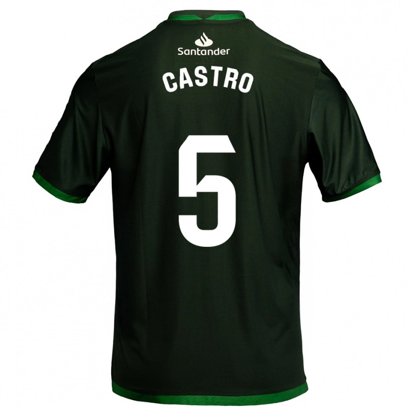 Danxen Heren Javi Castro #5 Donkergroen Uitshirt Uittenue 2025/26 T-Shirt