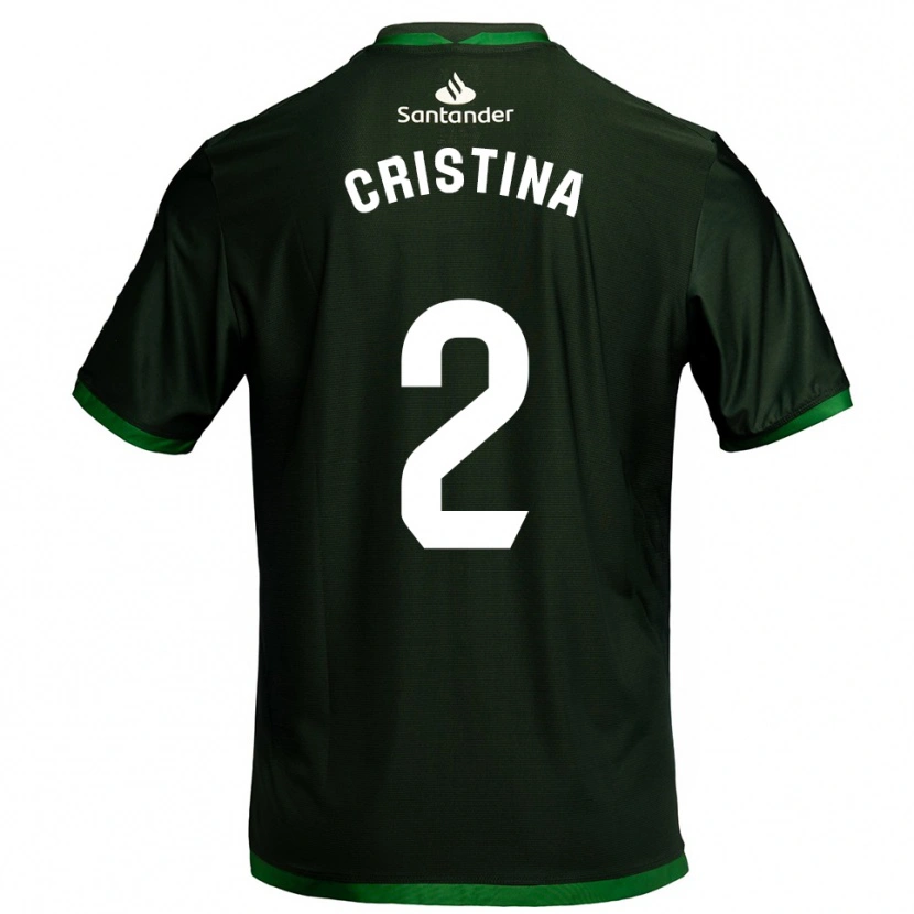 Danxen Heren Cristina Muñoz García #2 Donkergroen Uitshirt Uittenue 2025/26 T-Shirt