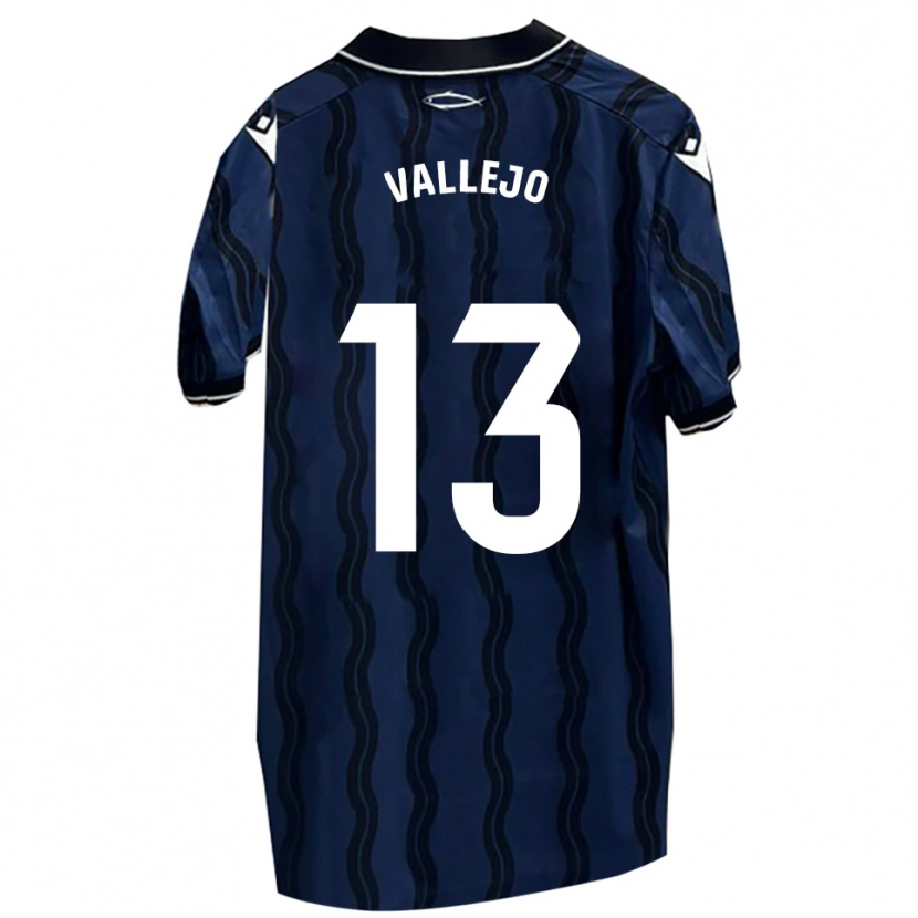 Danxen Heren Guillermo Vallejo #13 Donkerblauw Zwart Uitshirt Uittenue 2025/26 T-Shirt