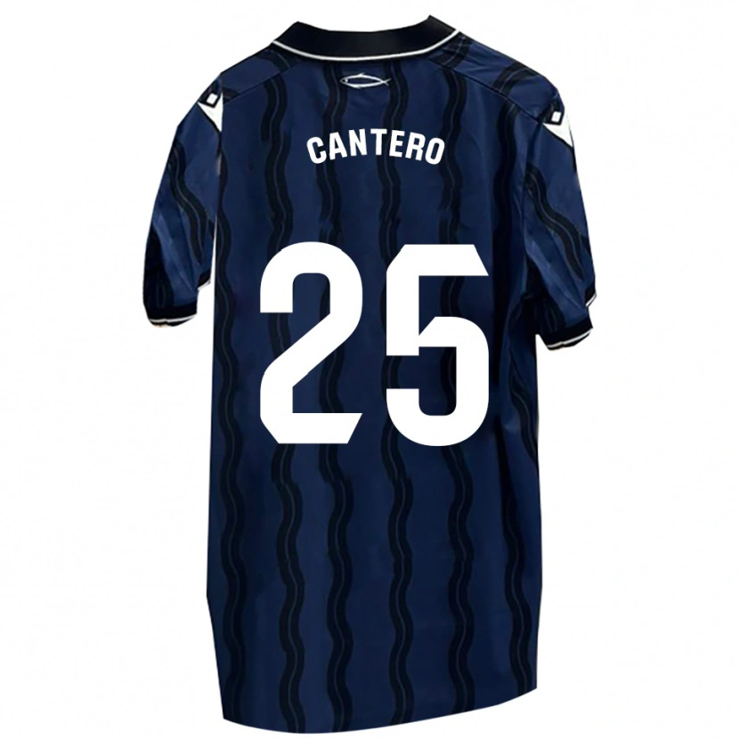 Danxen Heren Yago Cantero #25 Donkerblauw Zwart Uitshirt Uittenue 2025/26 T-Shirt