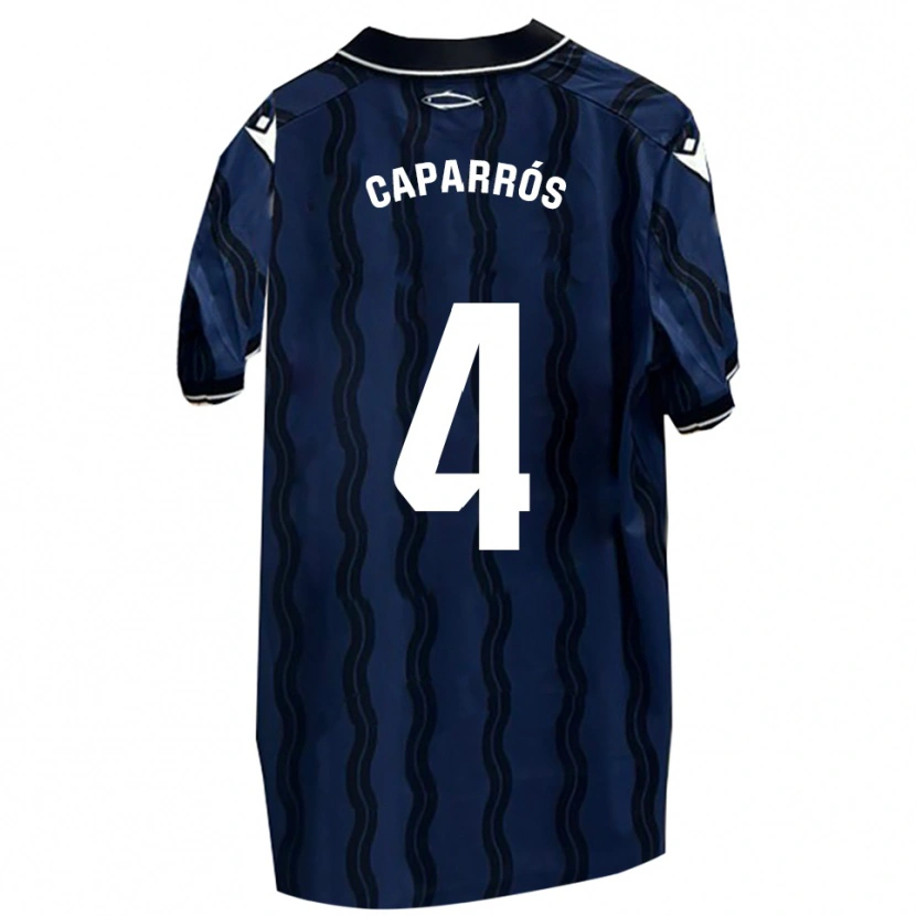 Danxen Heren Albert Caparrós #4 Donkerblauw Zwart Uitshirt Uittenue 2025/26 T-Shirt