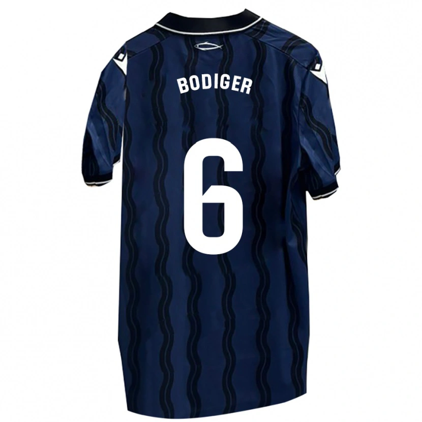 Danxen Heren Yann Bodiger #6 Donkerblauw Zwart Uitshirt Uittenue 2025/26 T-Shirt