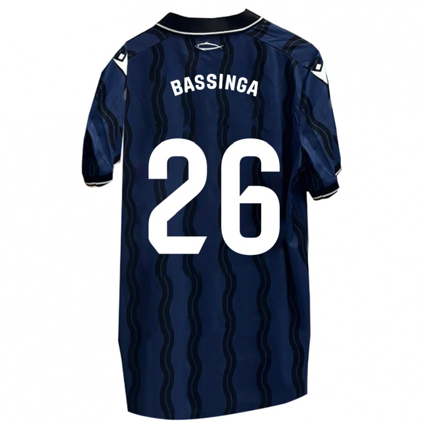Danxen Heren Aboubacar Bassinga #26 Donkerblauw Zwart Uitshirt Uittenue 2025/26 T-Shirt