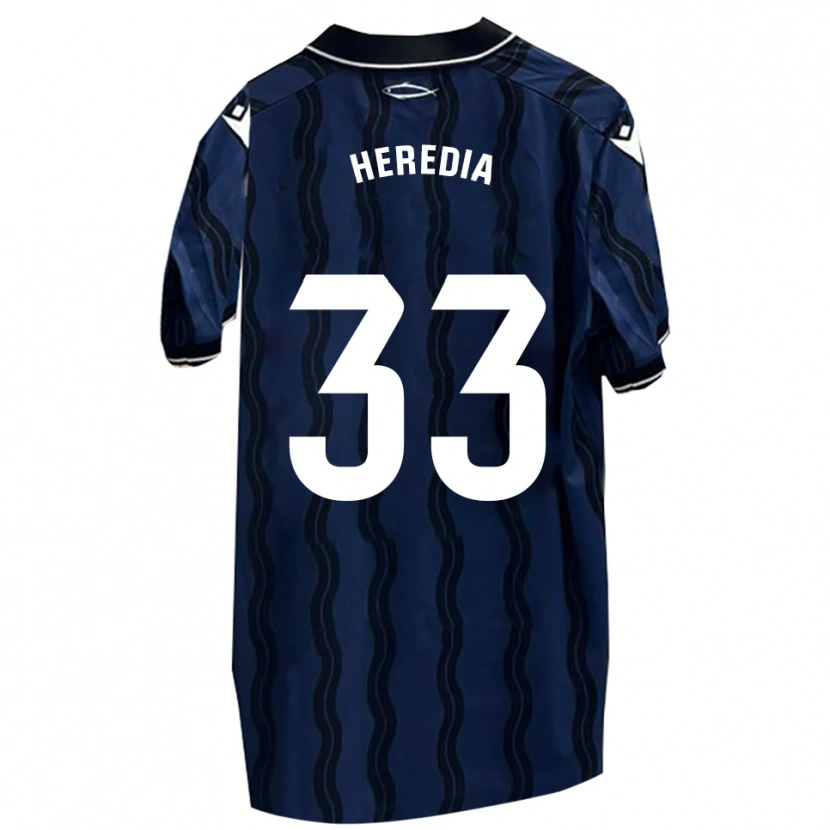 Danxen Heren Juanpe Heredia #33 Donkerblauw Zwart Uitshirt Uittenue 2025/26 T-Shirt