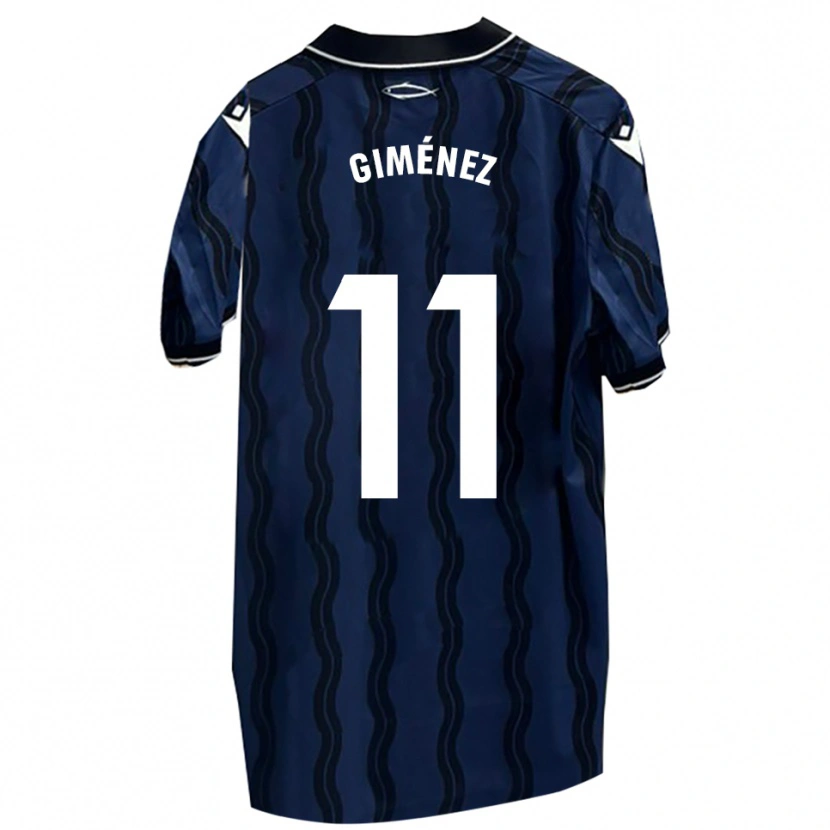 Danxen Heren Gonzalo Giménez #11 Donkerblauw Zwart Uitshirt Uittenue 2025/26 T-Shirt