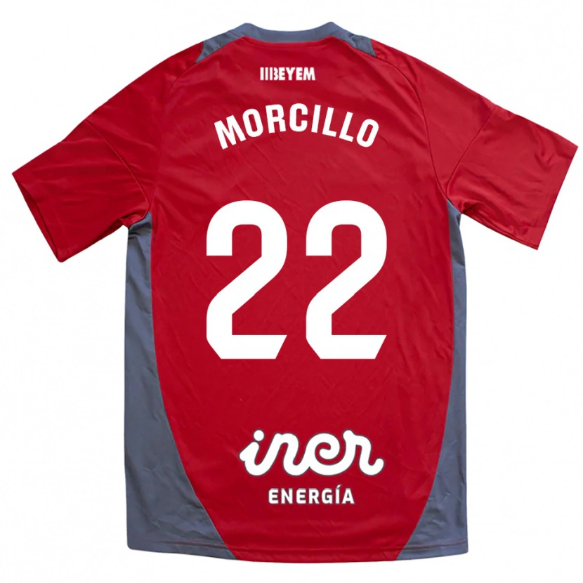 Danxen Heren Jon Morcillo #22 Rood Grijs Uitshirt Uittenue 2025/26 T-Shirt