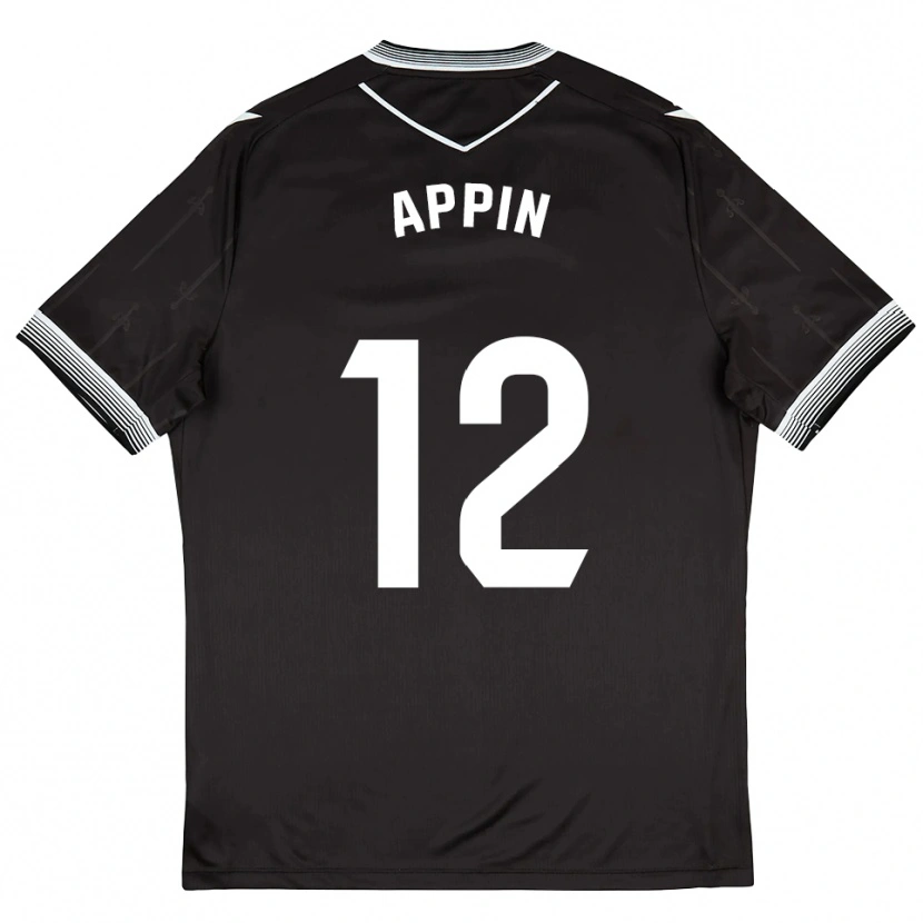 Danxen Heren Kévin Appin #12 Zwart Wit Uitshirt Uittenue 2025/26 T-Shirt
