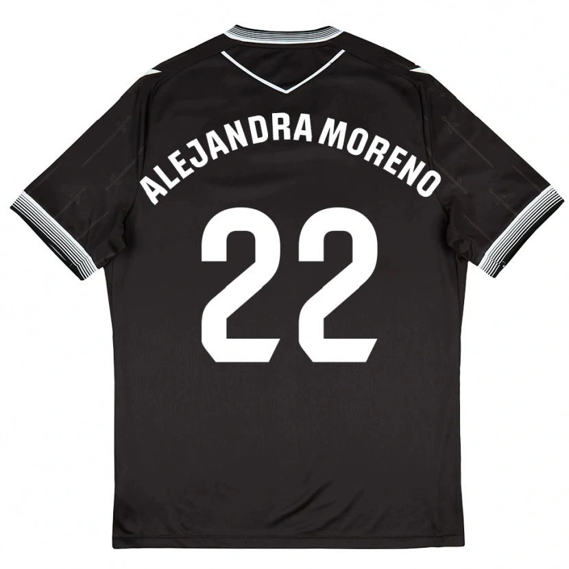 Danxen Heren Alejandra Moreno #22 Zwart Wit Uitshirt Uittenue 2025/26 T-Shirt