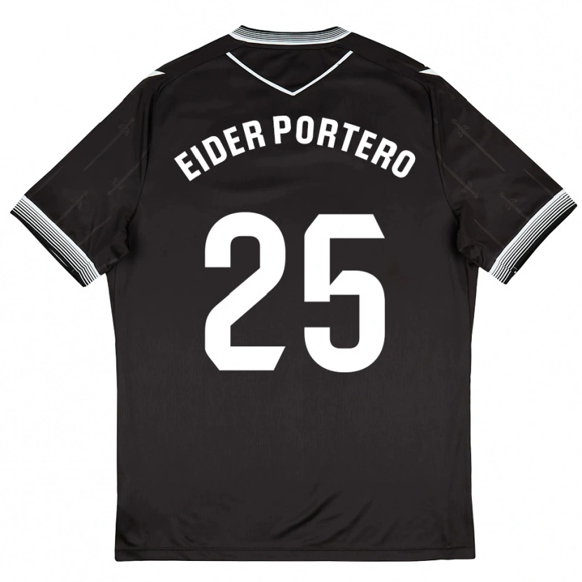 Danxen Heren Eider Portero #25 Zwart Wit Uitshirt Uittenue 2025/26 T-Shirt