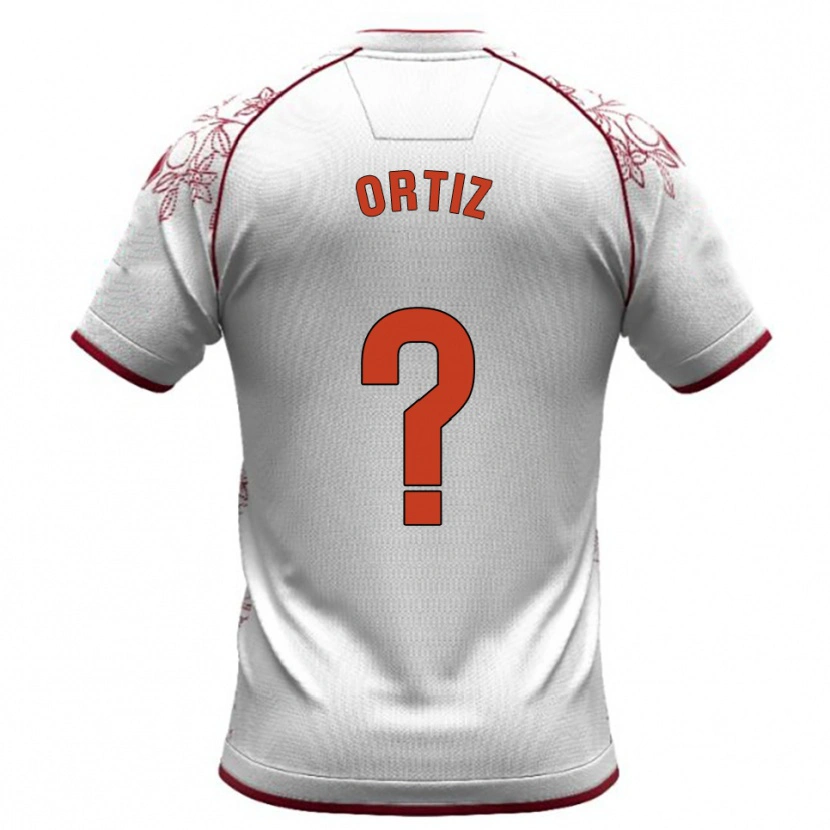Danxen Heren Pablo Ortiz #0 Wit Bordeau Uitshirt Uittenue 2025/26 T-Shirt