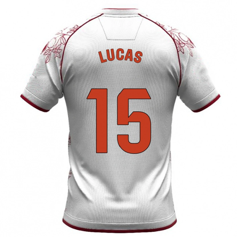 Danxen Heren Lucas Alcázar #15 Wit Bordeau Uitshirt Uittenue 2025/26 T-Shirt
