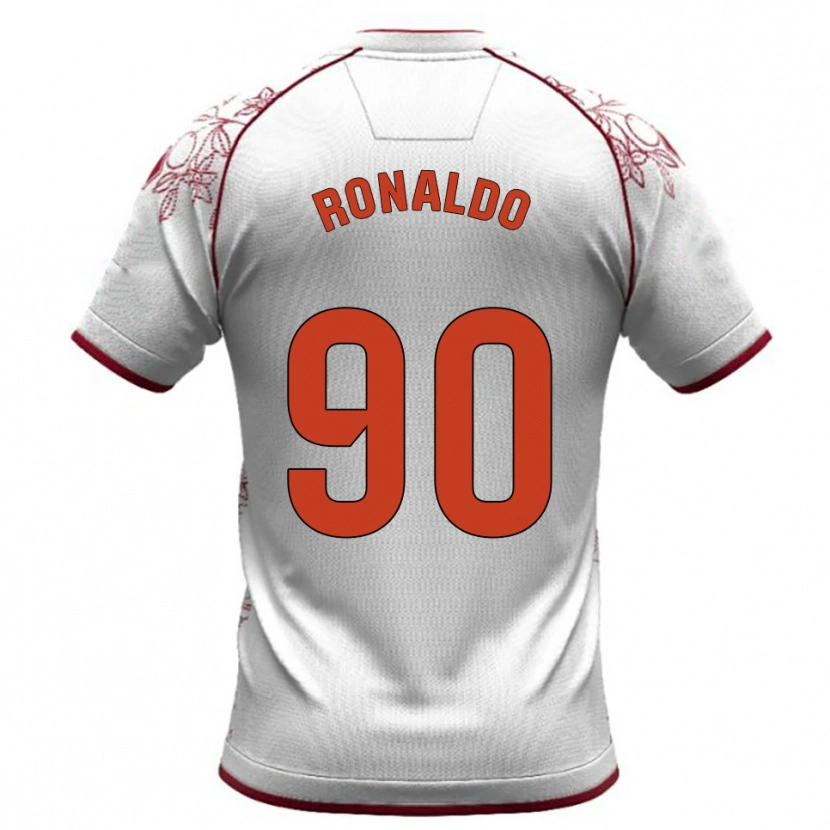 Danxen Heren Ronaldo #90 Wit Bordeau Uitshirt Uittenue 2025/26 T-Shirt