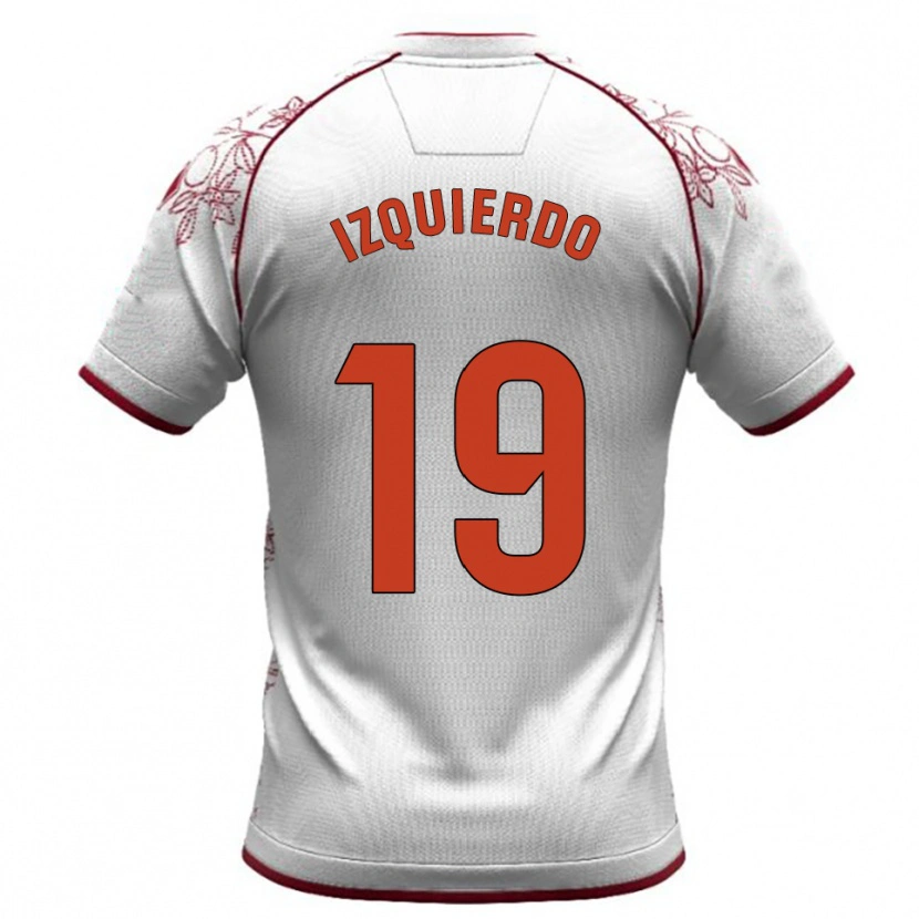 Danxen Heren Yeray Izquierdo #19 Wit Bordeau Uitshirt Uittenue 2025/26 T-Shirt
