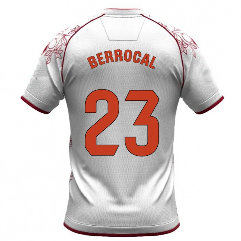 Danxen Heren Manu Berrocal #23 Wit Bordeau Uitshirt Uittenue 2025/26 T-Shirt