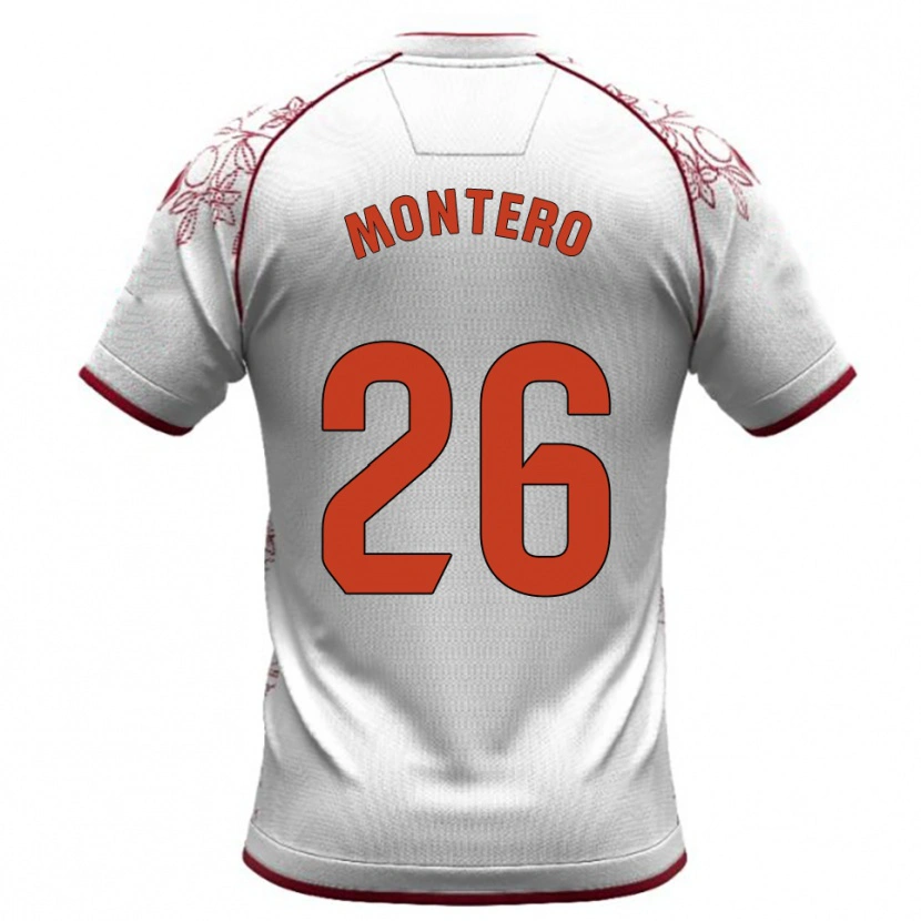 Danxen Heren Marcos Montero #26 Wit Bordeau Uitshirt Uittenue 2025/26 T-Shirt
