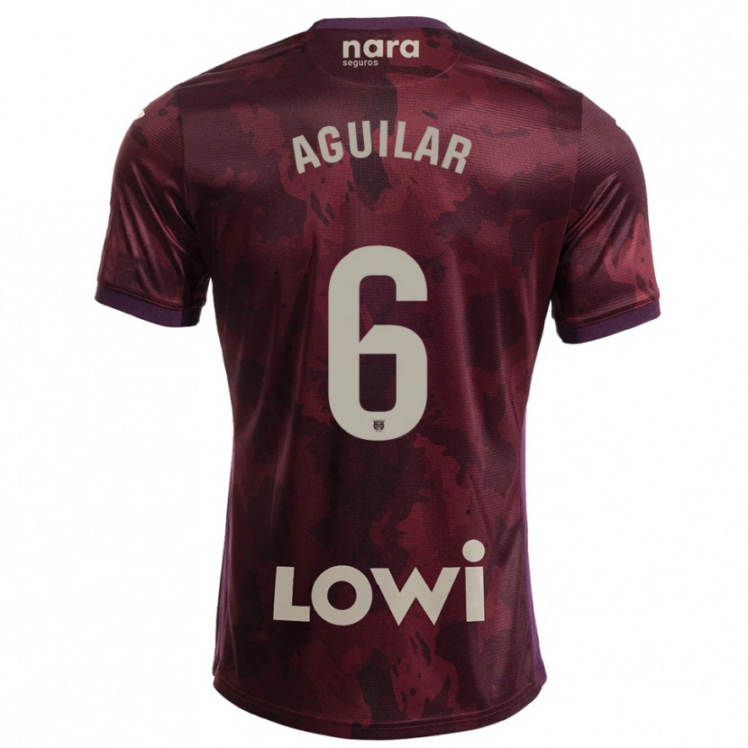 Danxen Heren Lalo Aguilar #6 Bordeaux Wit Uitshirt Uittenue 2025/26 T-Shirt
