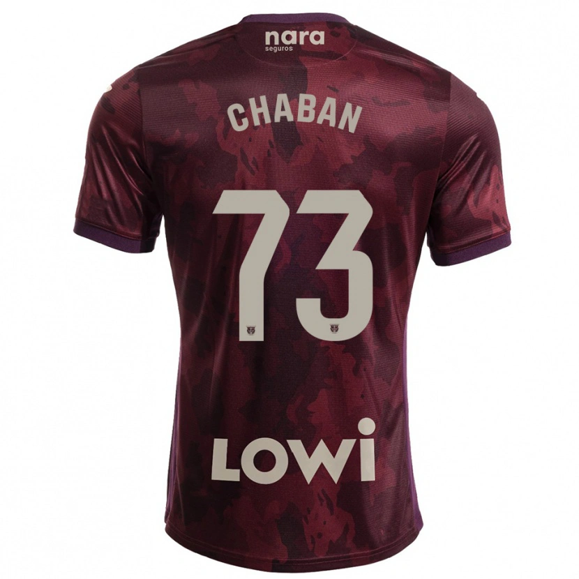 Danxen Heren Danylo Chaban #73 Bordeaux Wit Uitshirt Uittenue 2025/26 T-Shirt
