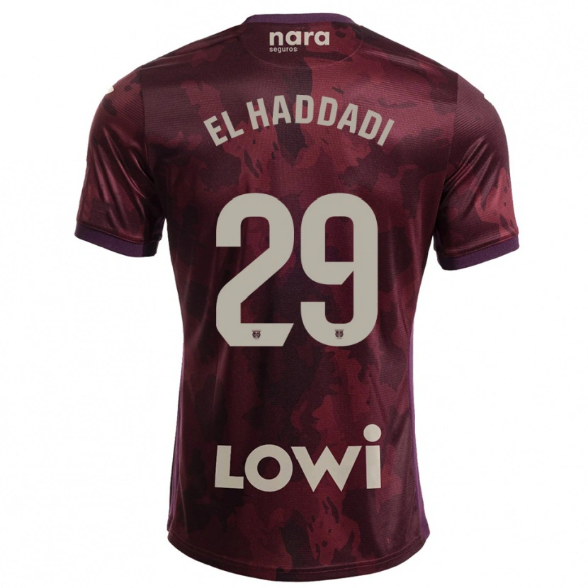 Danxen Heren Suleiman El Haddadi #29 Bordeaux Wit Uitshirt Uittenue 2025/26 T-Shirt