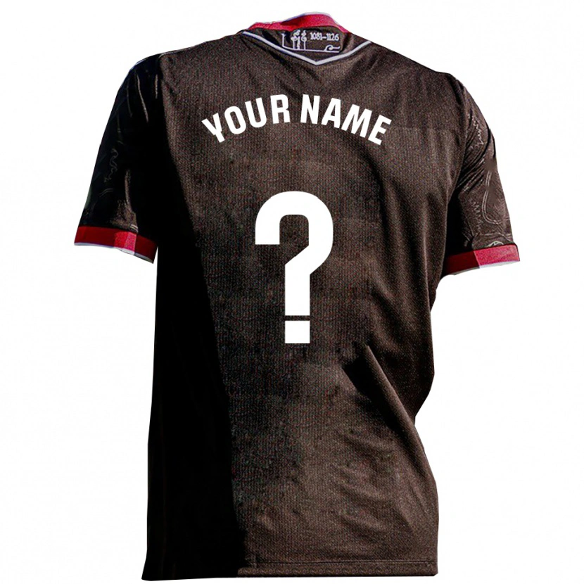 Danxen Heren Uw Naam #0 Zwart Rood Uitshirt Uittenue 2025/26 T-Shirt