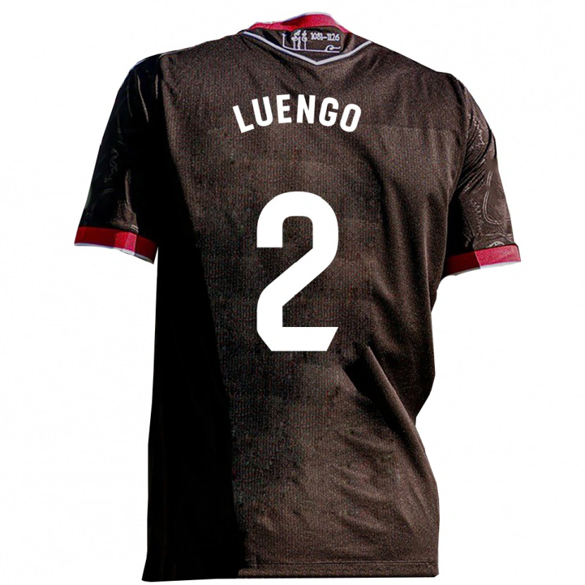 Danxen Heren Carlos Luengo #2 Zwart Rood Uitshirt Uittenue 2025/26 T-Shirt