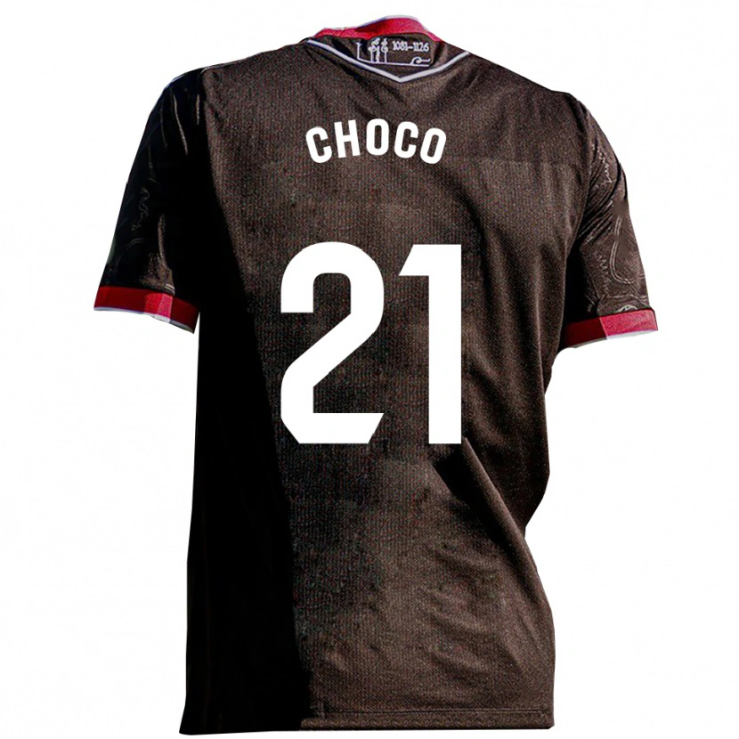 Danxen Heren Álvaro Choco #21 Zwart Rood Uitshirt Uittenue 2025/26 T-Shirt