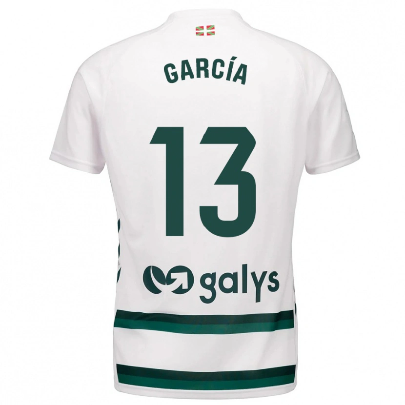 Danxen Heren Jon García #13 Wit Groen Uitshirt Uittenue 2025/26 T-Shirt