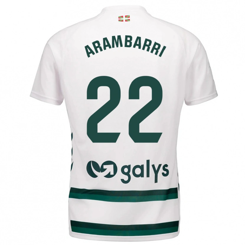 Danxen Heren Aritz Arambarri #22 Wit Groen Uitshirt Uittenue 2025/26 T-Shirt
