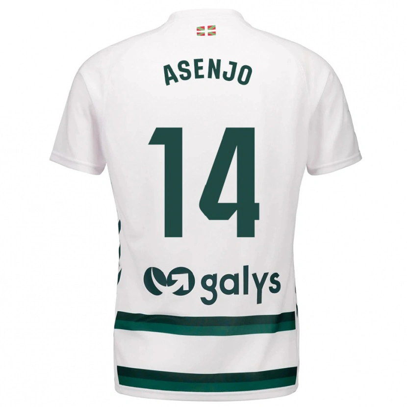 Danxen Heren Ibai Asenjo #14 Wit Groen Uitshirt Uittenue 2025/26 T-Shirt