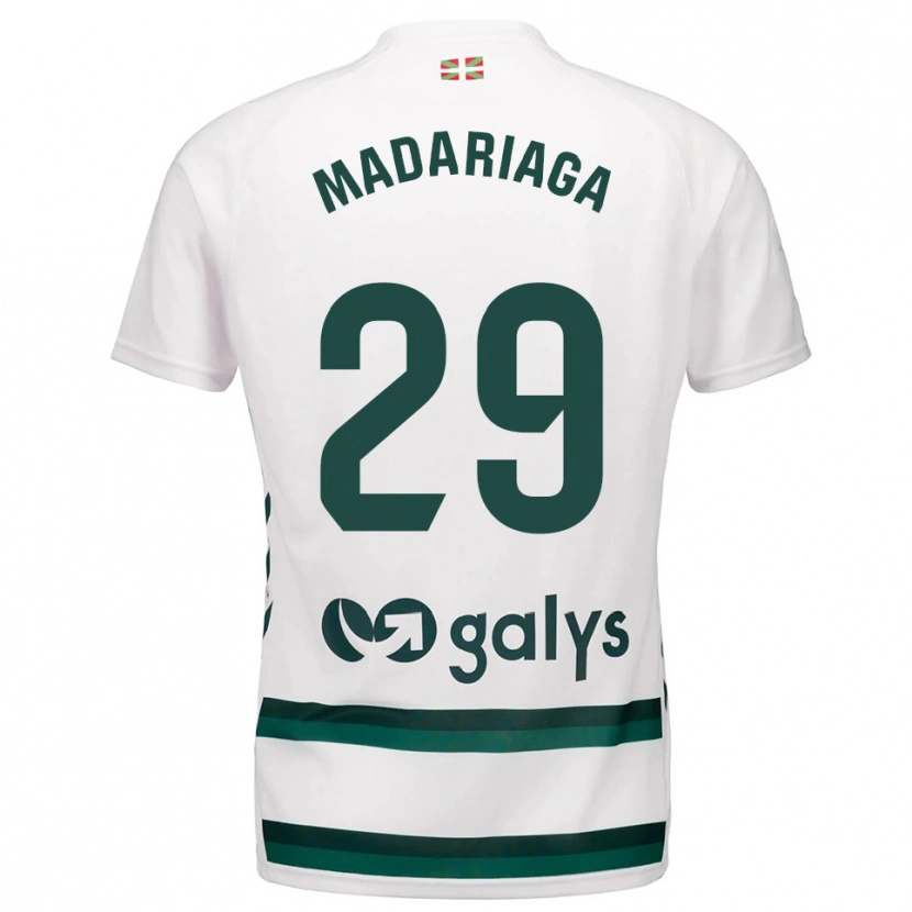 Danxen Heren Ander Madariaga #29 Wit Groen Uitshirt Uittenue 2025/26 T-Shirt