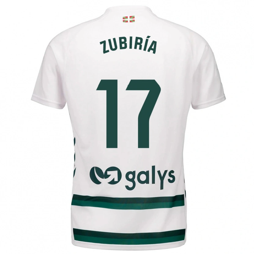 Danxen Heren Iker Zubiría #17 Wit Groen Uitshirt Uittenue 2025/26 T-Shirt