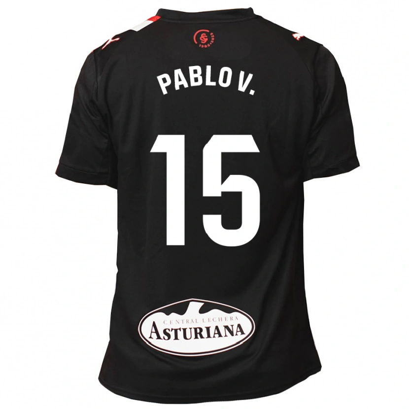 Danxen Heren Pablo Vázquez #15 Zwart Wit Uitshirt Uittenue 2025/26 T-Shirt
