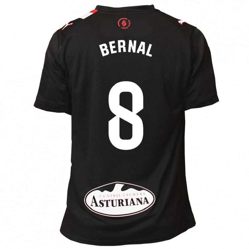Danxen Heren Jesús Bernal #8 Zwart Wit Uitshirt Uittenue 2025/26 T-Shirt